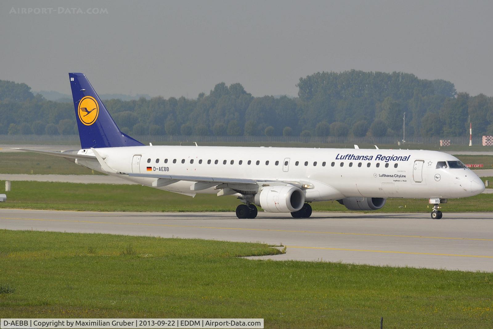 D-AEBB, 2009 Embraer 195LR (ERJ-190-200LR) C/N 19000316, Lufthansa
