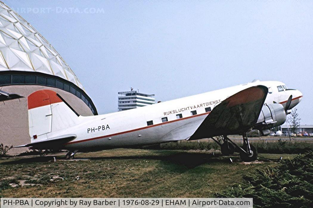 PH-PBA, 1943 Douglas DC-3C-S1C3G (C-47A-75-DL) C/N 19434, Douglas DC-3C-47A-75-DL [19434] (Aviadome Museum) Amsterdam-Schiphol~PH 29/08/1976. From a slide.