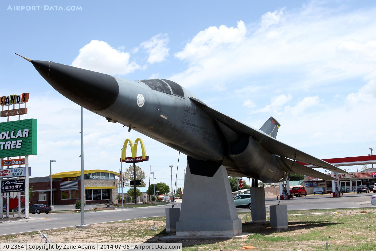 70-2364, 1970 General Dynamics F-111F C/N E2-03, On Display in Portales, NM