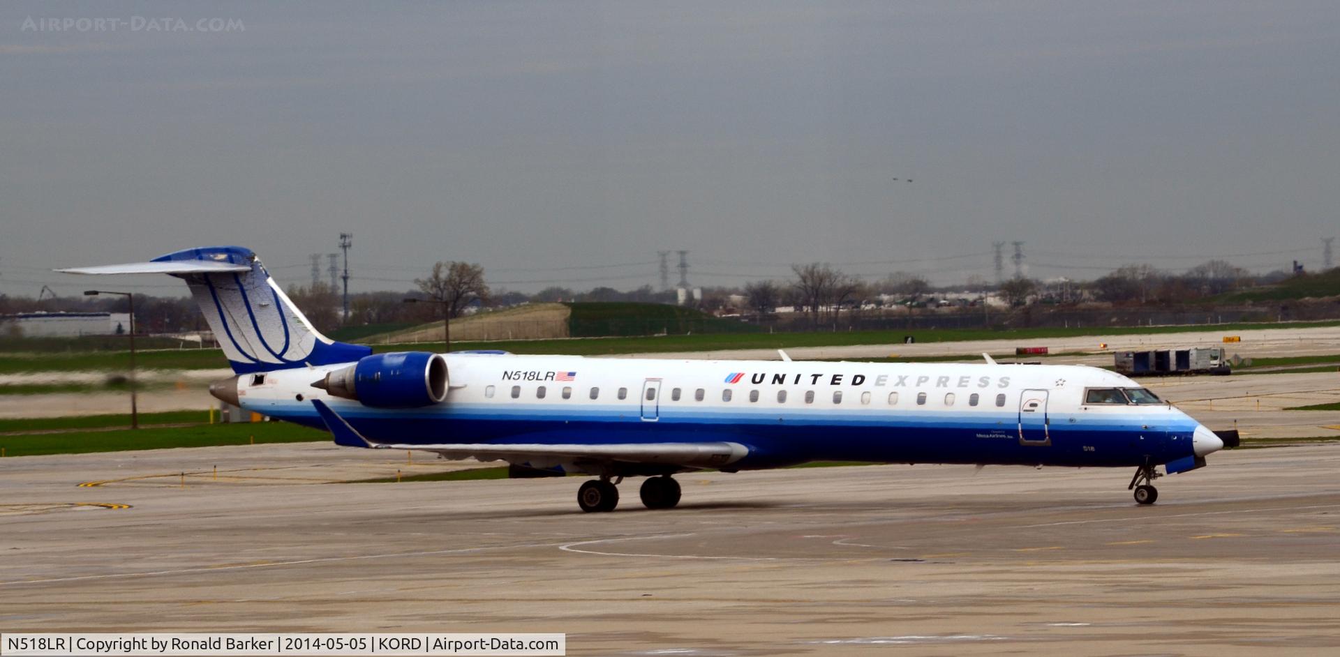 N518LR, 2006 Bombardier CRJ-700 (CL-600-2C10) Regional Jet C/N 10259, Taxi to park O'Hare