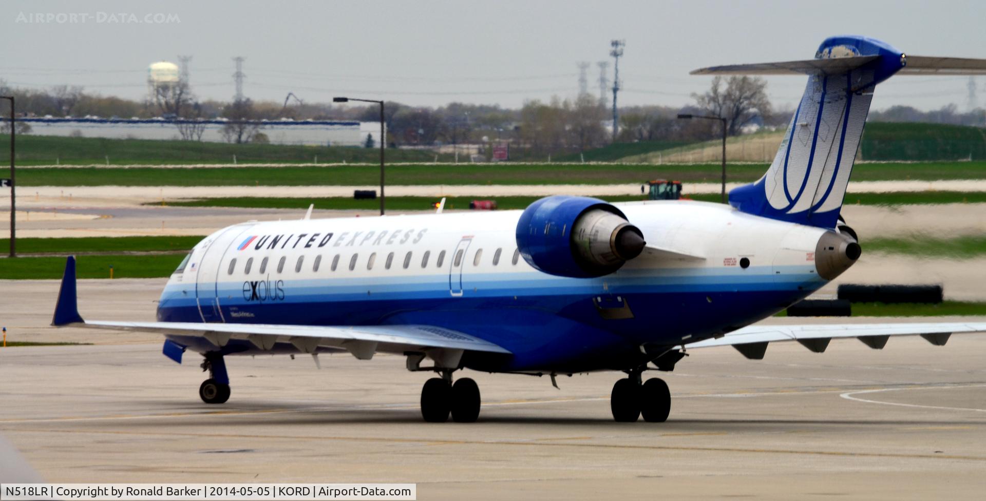 N518LR, 2006 Bombardier CRJ-700 (CL-600-2C10) Regional Jet C/N 10259, Taxi for takeoff O'Hare
