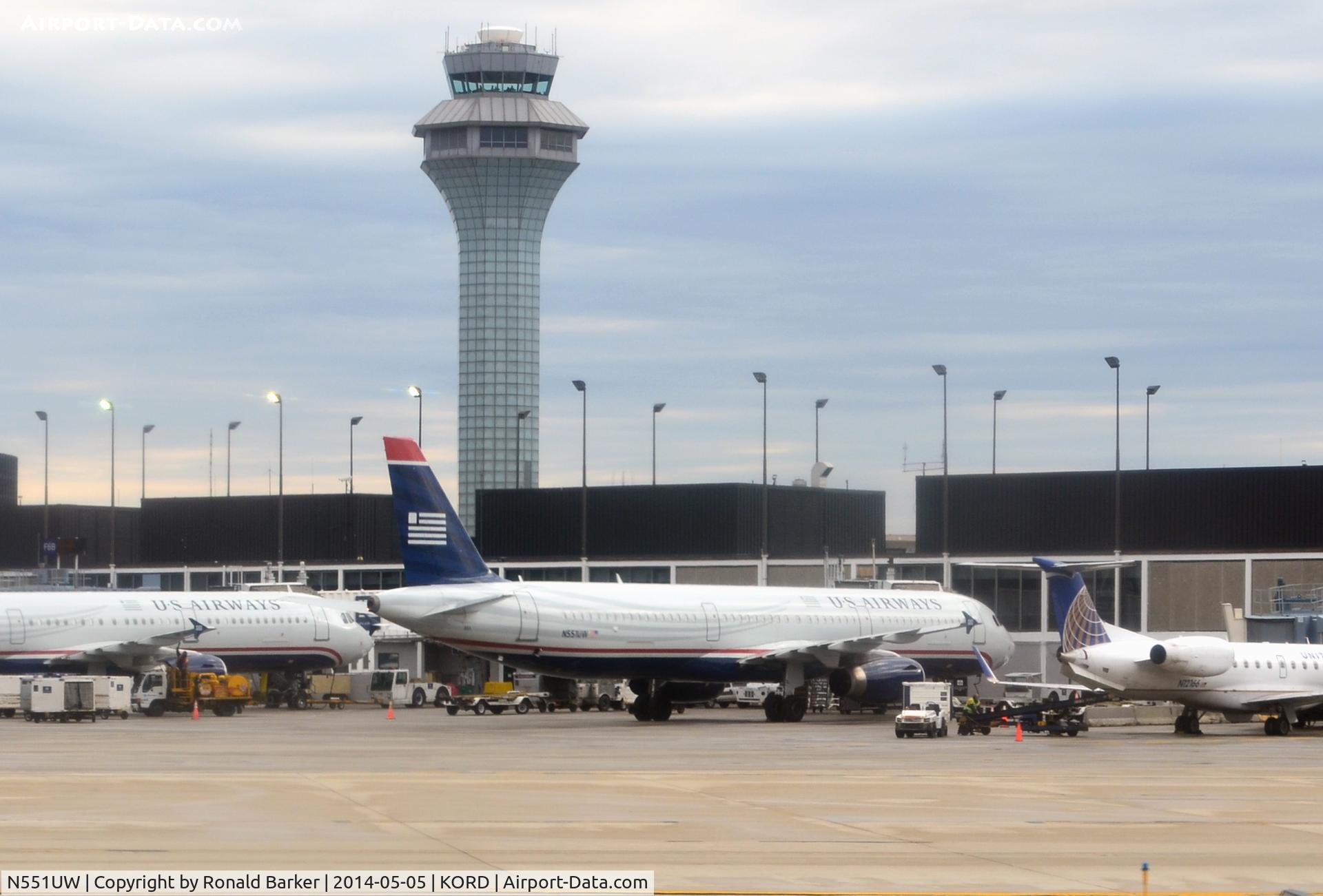 N551UW, 2011 Airbus A321-231 C/N 4940, Parked O'Hare