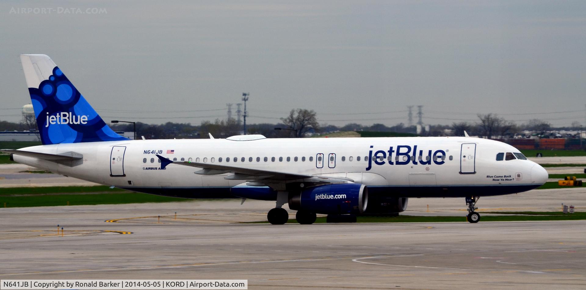 N641JB, 2006 Airbus A320-232 C/N 2848, Taxi O'Hare