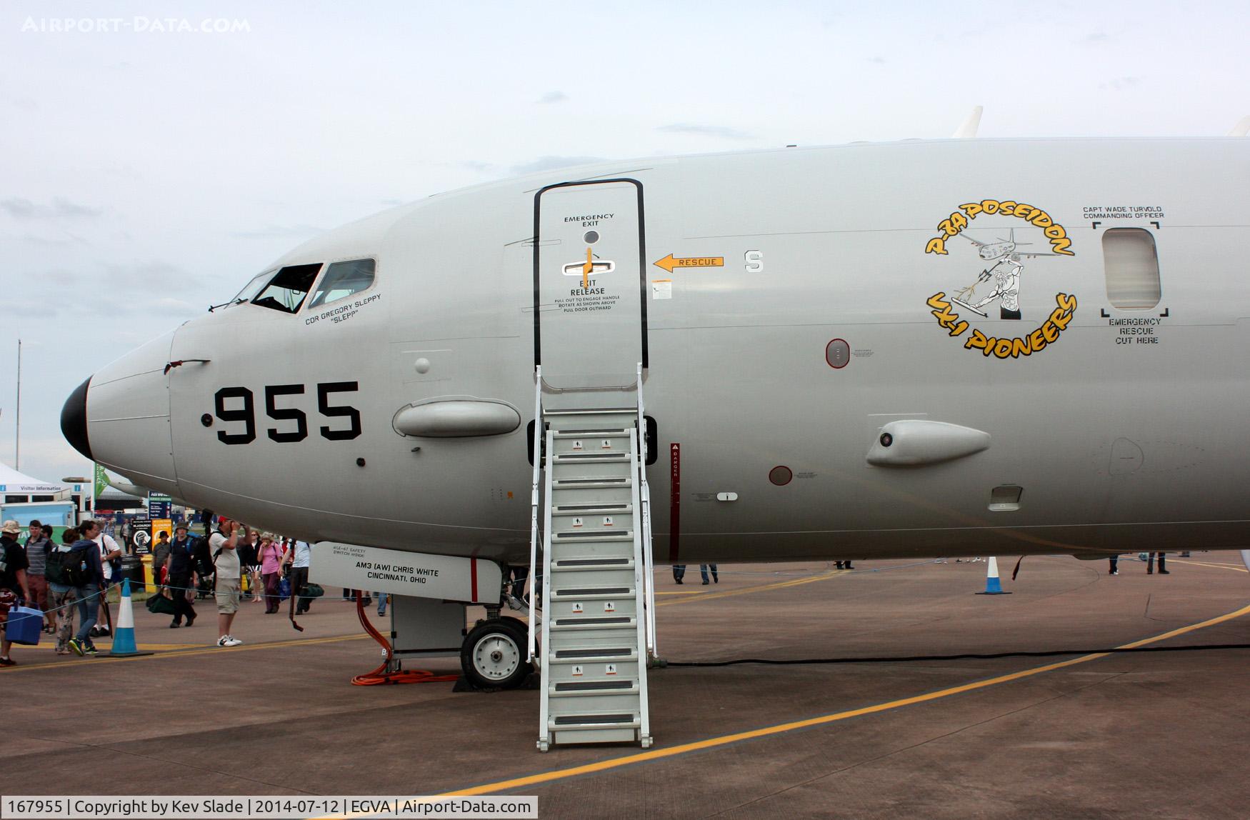 167955, 2011 Boeing P-8A Poseidon C/N 40595, Shot of the front fuselage showing the artwork.