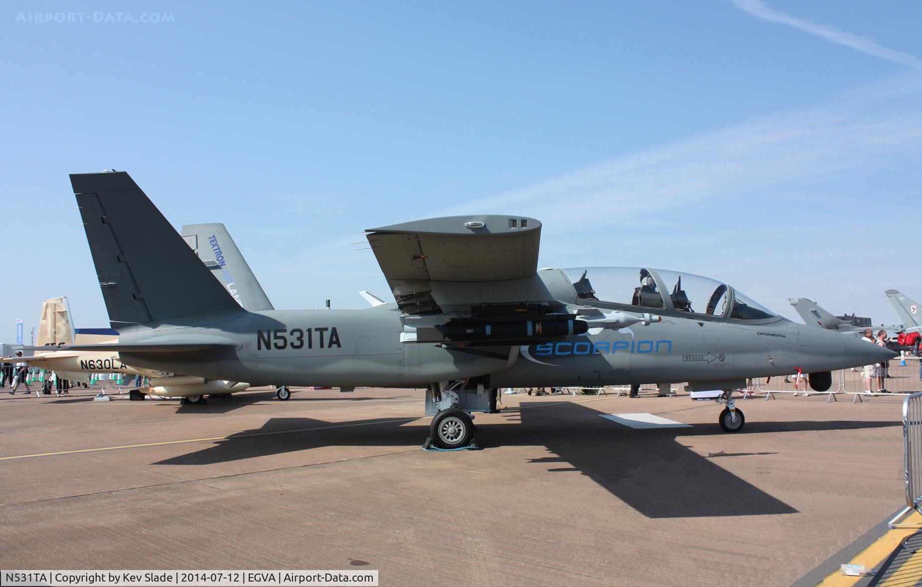 N531TA, 2013 Cessna E530 Scorpion C/N 721001, First overseas visit for this new type.
