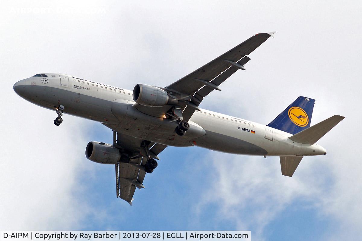 D-AIPM, 1990 Airbus A320-211 C/N 104, Airbus A320-211 [0104] (Lufthansa) Home~G 28/07/2013. On approach 27R.