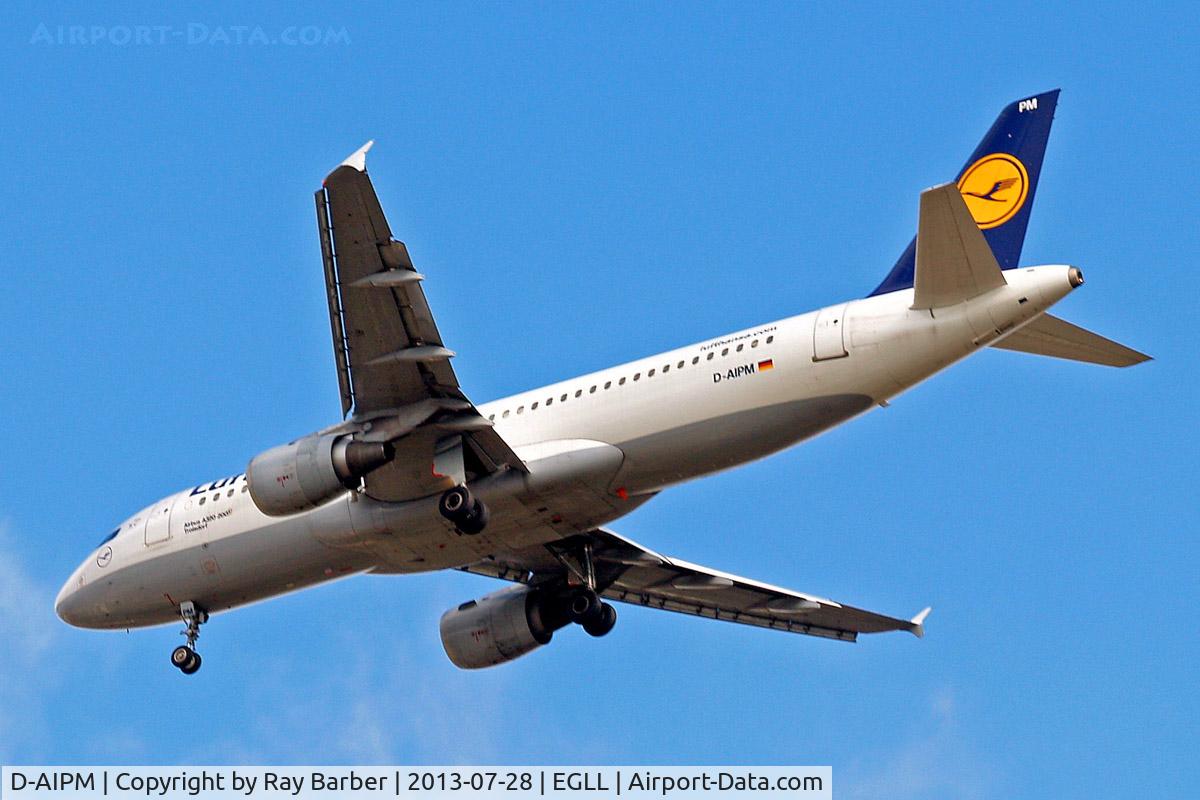 D-AIPM, 1990 Airbus A320-211 C/N 104, Airbus A320-211 [0104] (Lufthansa) Home~G 28/07/2013. On approach 27R.