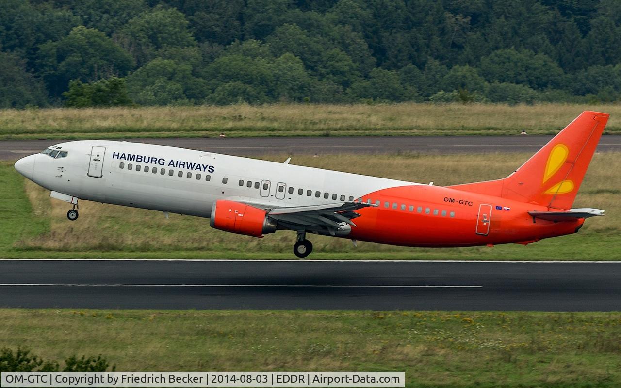 OM-GTC, 1992 Boeing 737-430 C/N 27001, departure via RW27 to Antalya