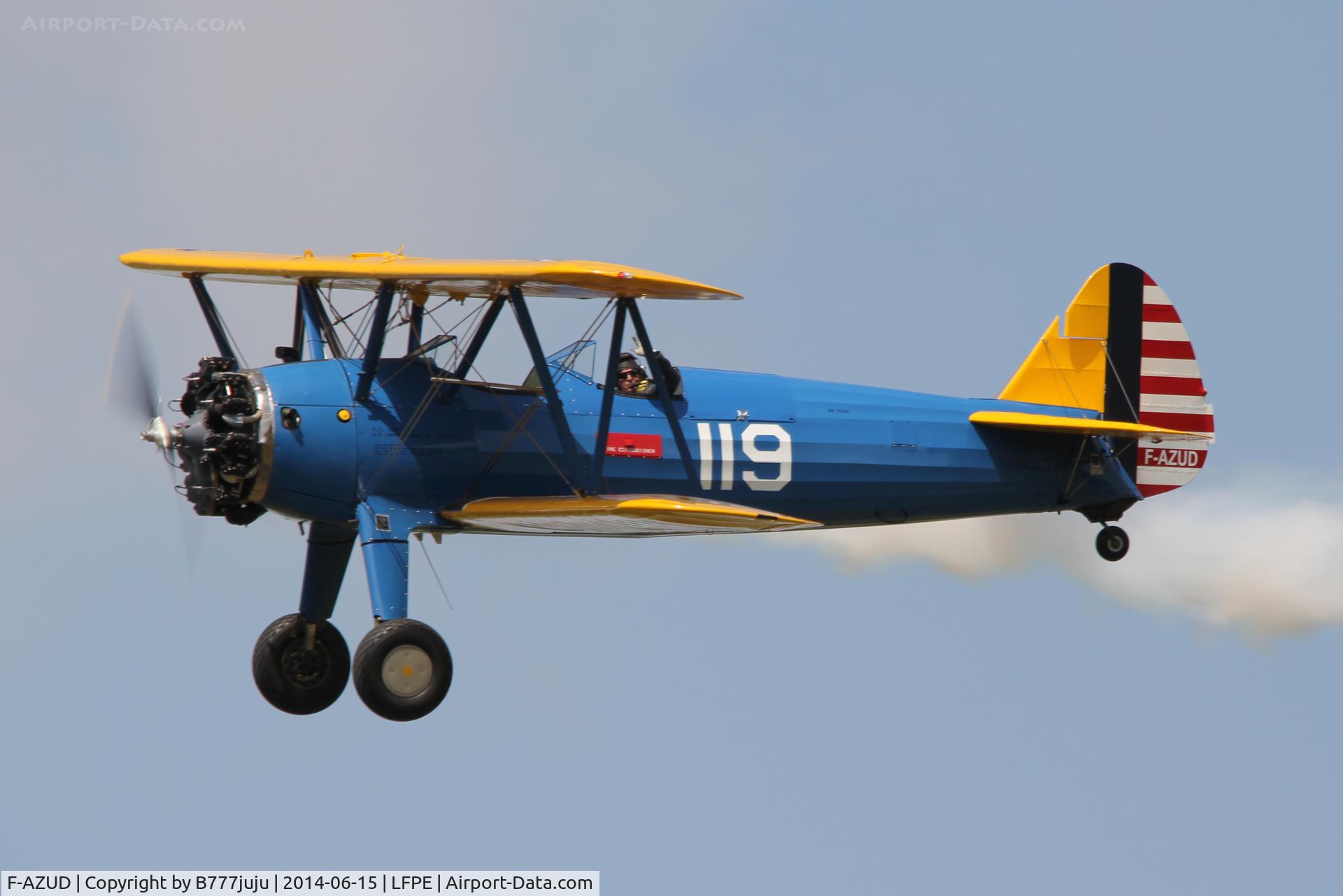 F-AZUD, 1941 Boeing A75N1 (PT-17) C/N 75-1606, at Meaux
