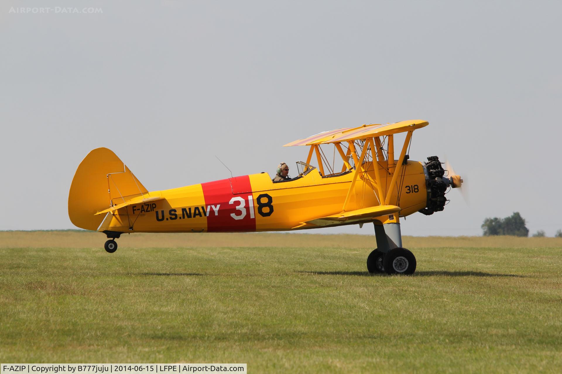 F-AZIP, 1941 Boeing A75N1(PT17) C/N 75-341, at Meaux