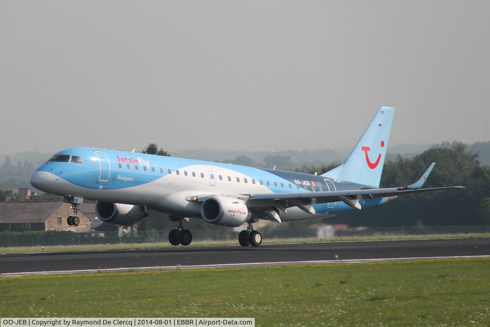 OO-JEB, 2013 Embraer 190STD (ERJ-190-100STD) C/N 19000607, Landing on 25L