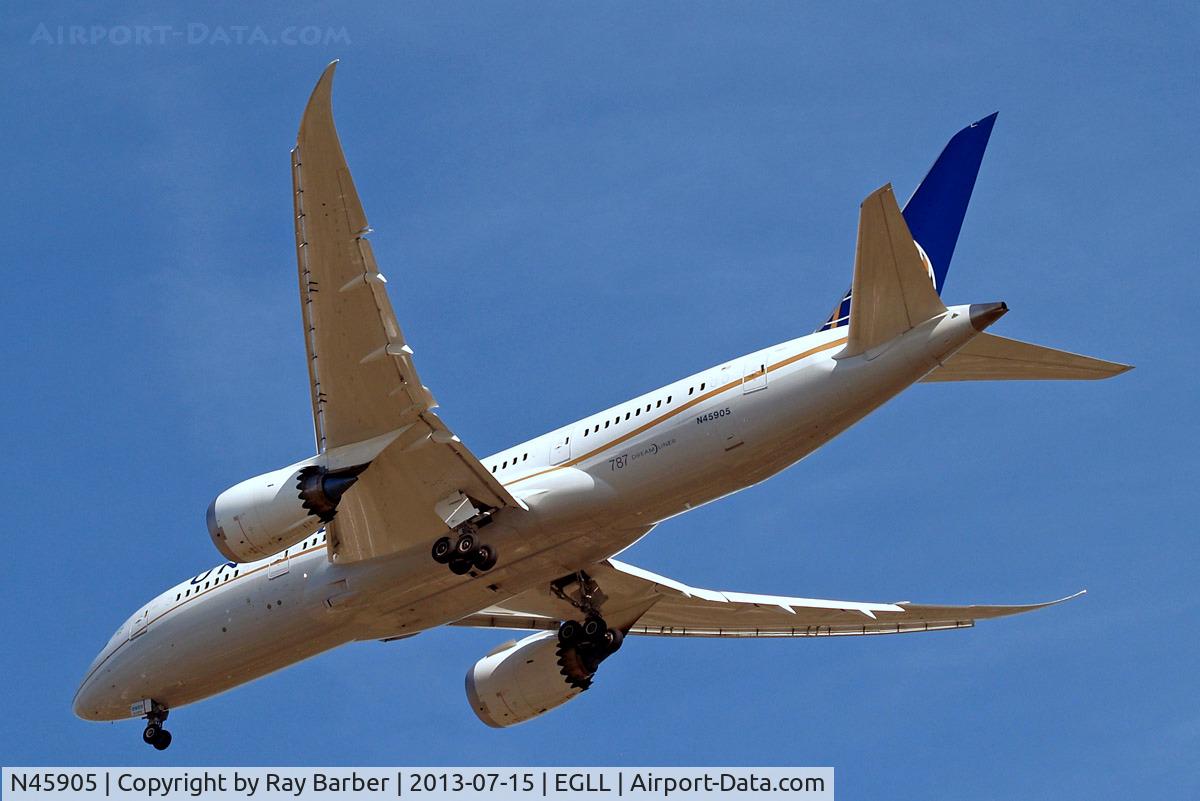 N45905, 2012 Boeing 787-8 Dreamliner Dreamliner C/N 34825, Boeing 787-8 Dreamliner [34825] (United Airlines) Home~G 15/07/2013.On approach 27R.