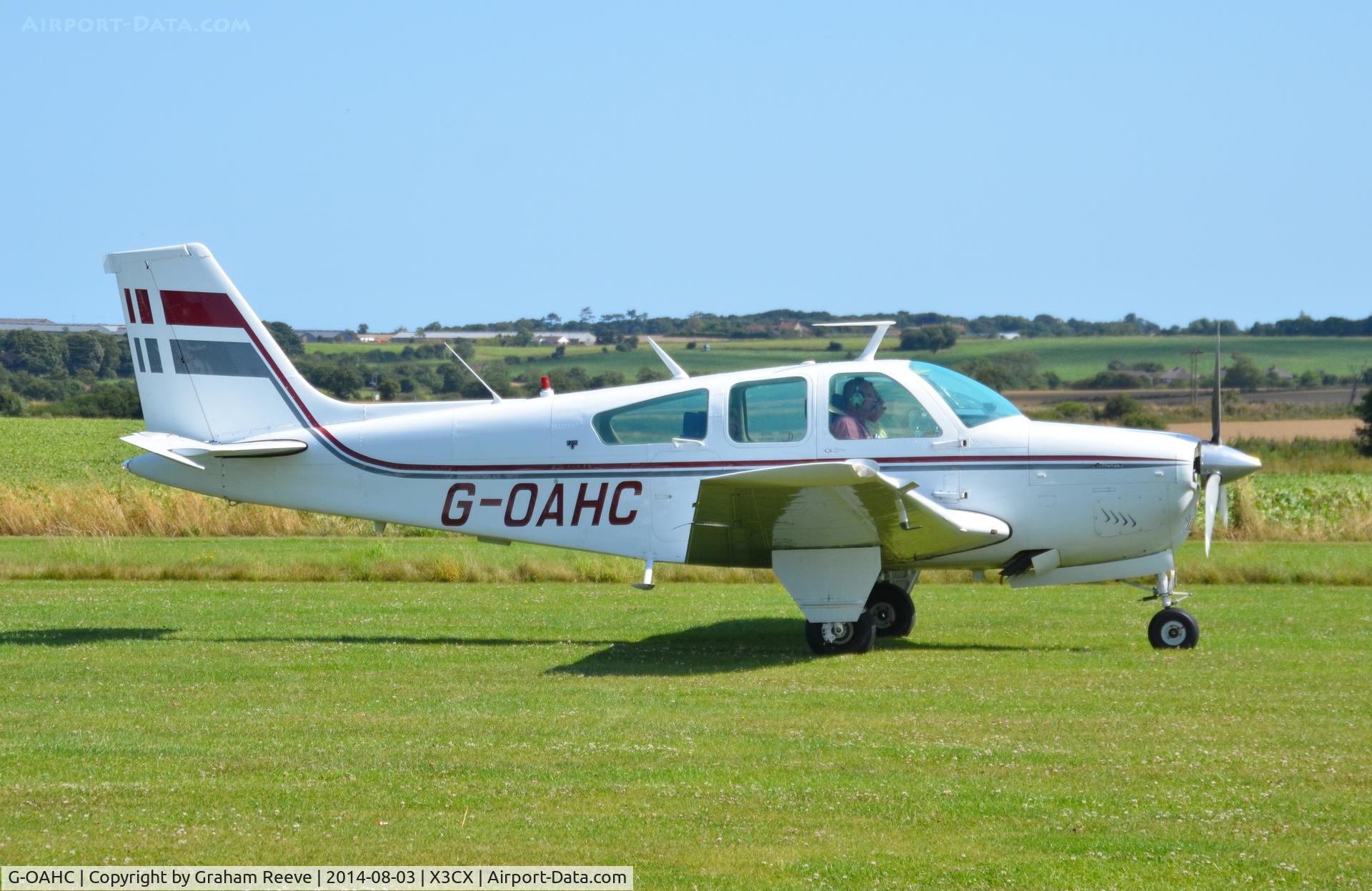 G-OAHC, 1978 Beech F33C Bonanza C/N CJ-133, Just landed at Northrepps.