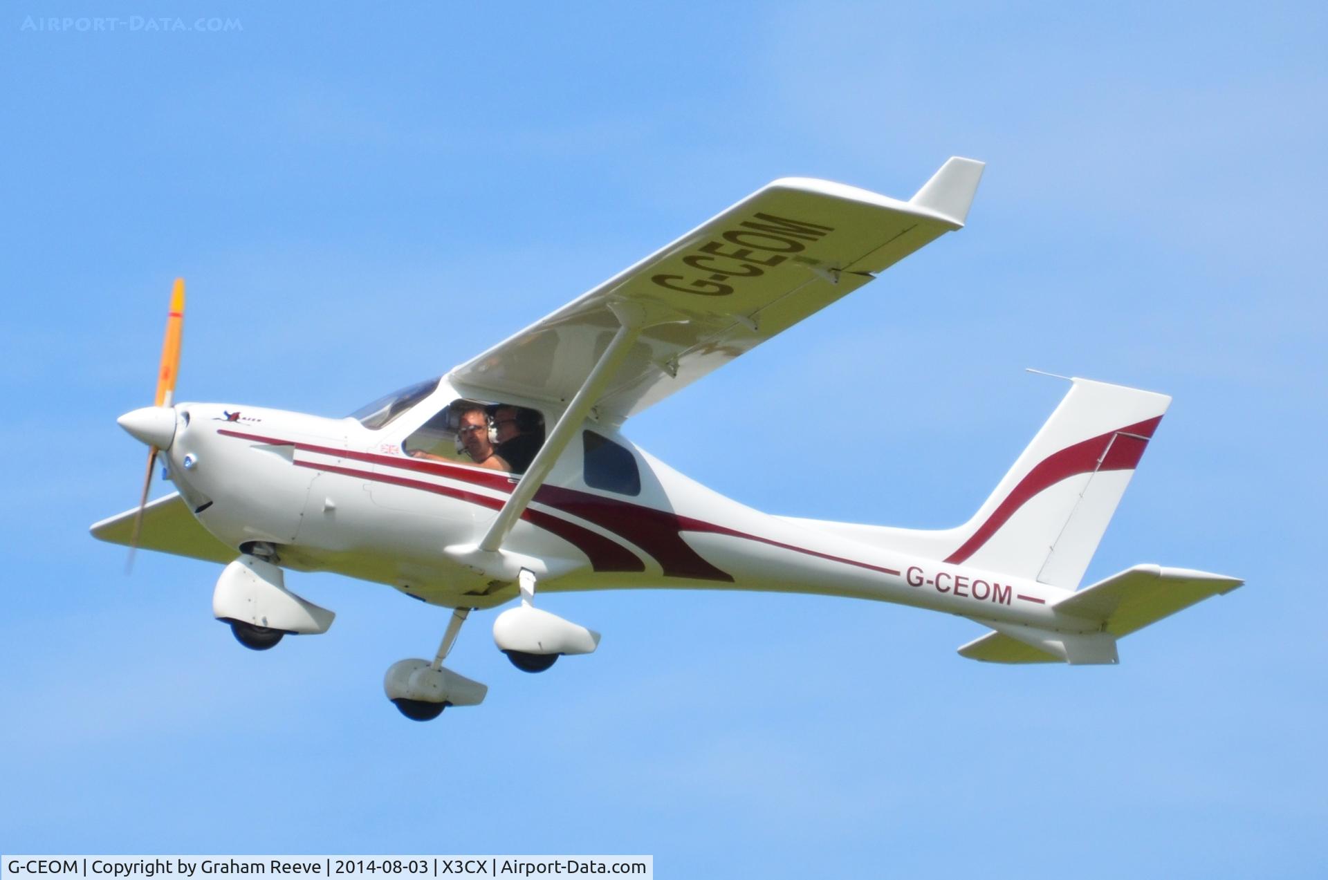 G-CEOM, 2007 Jabiru UL-450 C/N PFA 274A-14455, Departing from Northrepps.