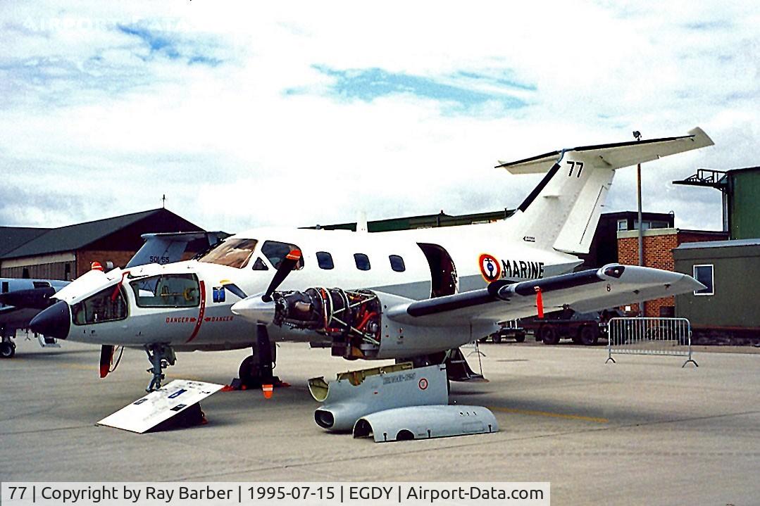 77, Embraer EMB-121AN Xingu C/N 121077, Embraer EMB-121A Xingu [121-077] (French Navy) RNAS Yeovilton~G 15/07/1995