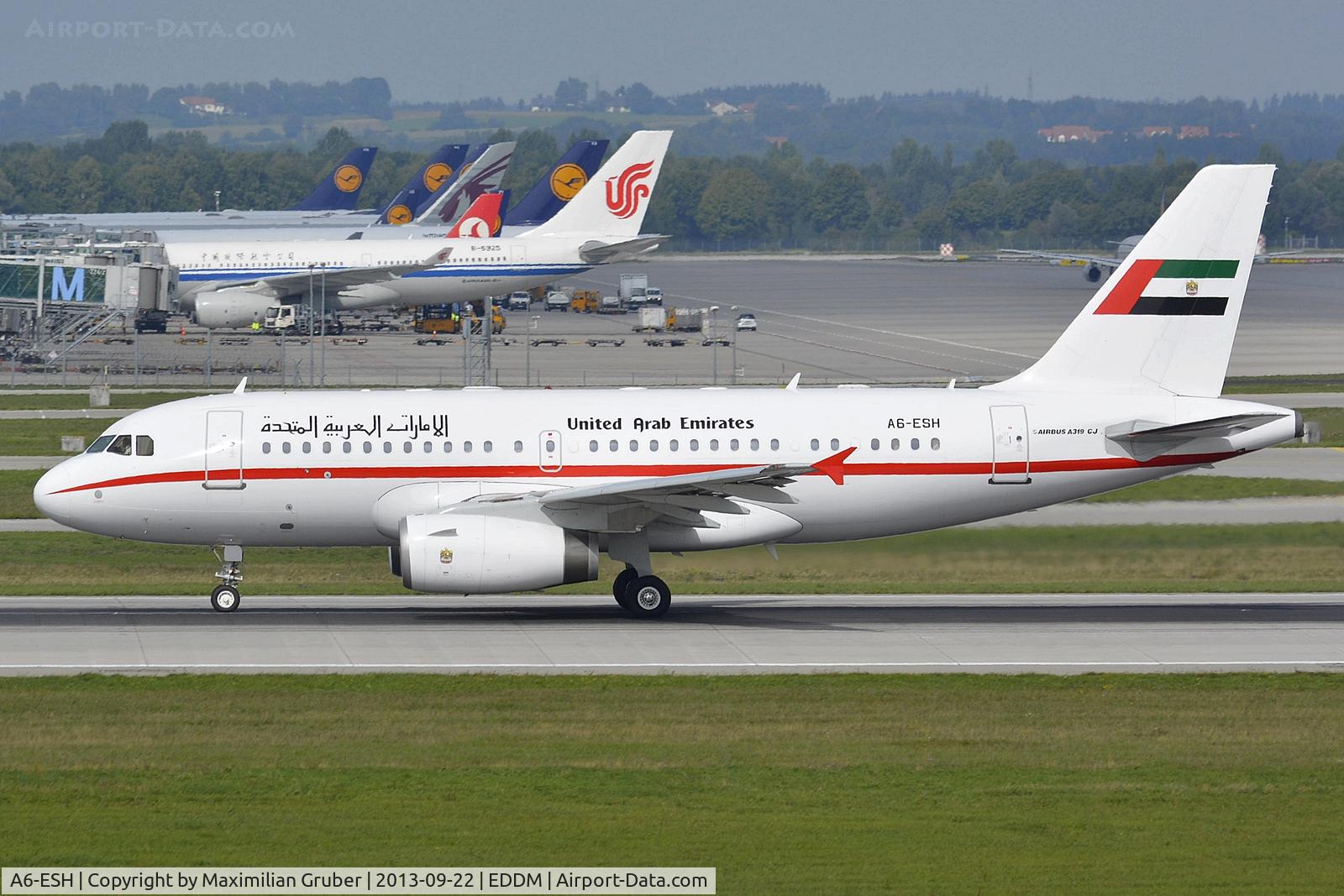 A6-ESH, 2000 Airbus VC-1A (A319-133/CJ) C/N 0910, Sharjah Ruler's Royal Flight
