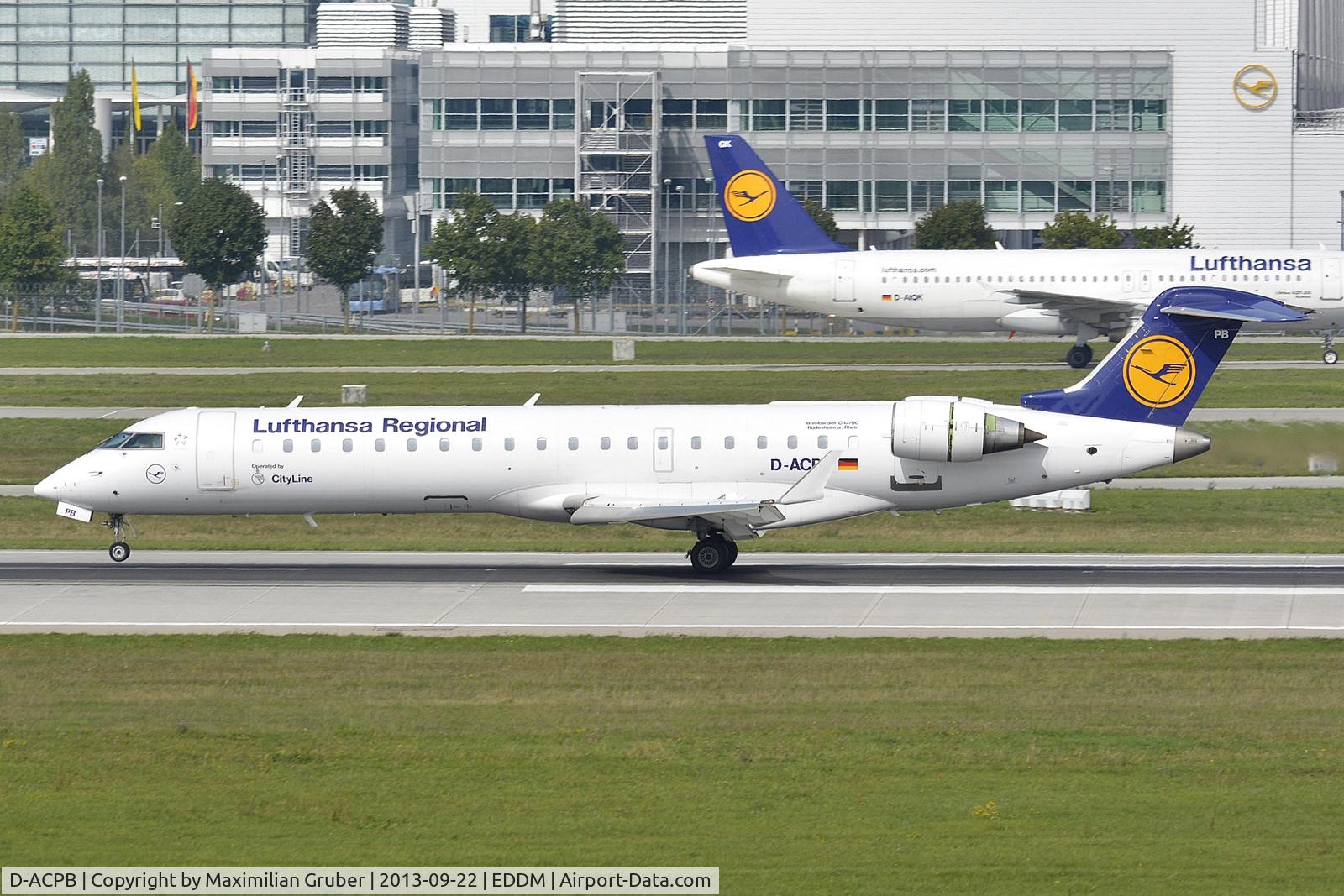 D-ACPB, 2001 Canadair CRJ-701ER (CL-600-2C10) Regional Jet C/N 10013, Lufthansa Cityline