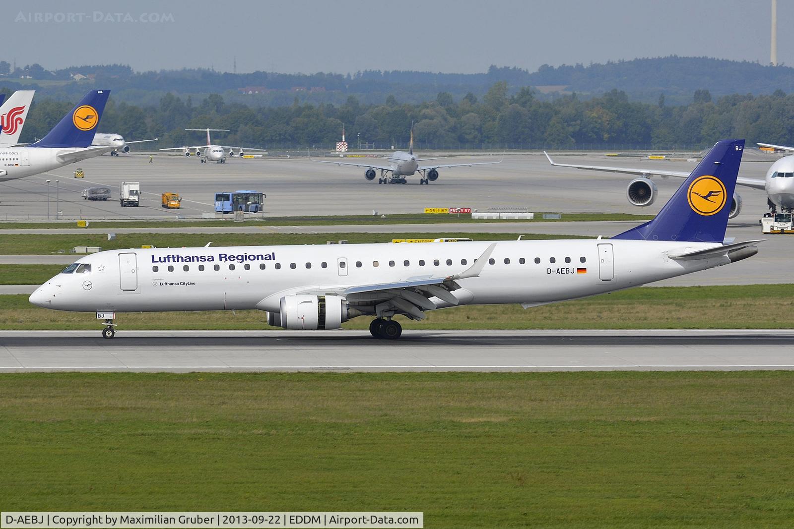 D-AEBJ, 2011 Embraer 195LR (ERJ-190-200LR) C/N 19000486, Lufthansa Cityline