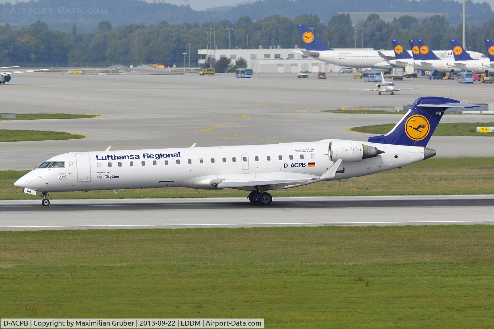 D-ACPB, 2001 Canadair CRJ-701ER (CL-600-2C10) Regional Jet C/N 10013, Lufthansa Cityline