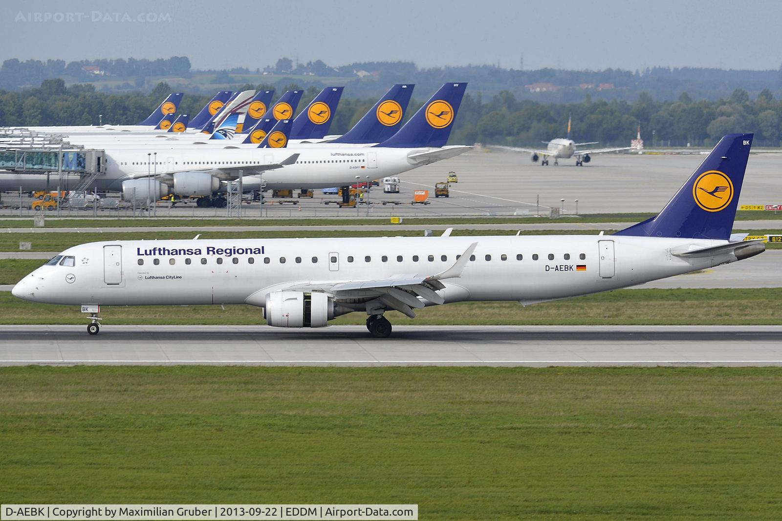 D-AEBK, 2011 Embraer 195LR (ERJ-190-200LR) C/N 19000500, Lufthansa Cityline