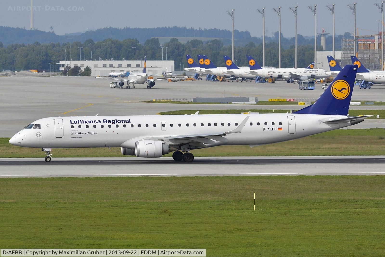 D-AEBB, 2009 Embraer 195LR (ERJ-190-200LR) C/N 19000316, Lufthansa Cityline