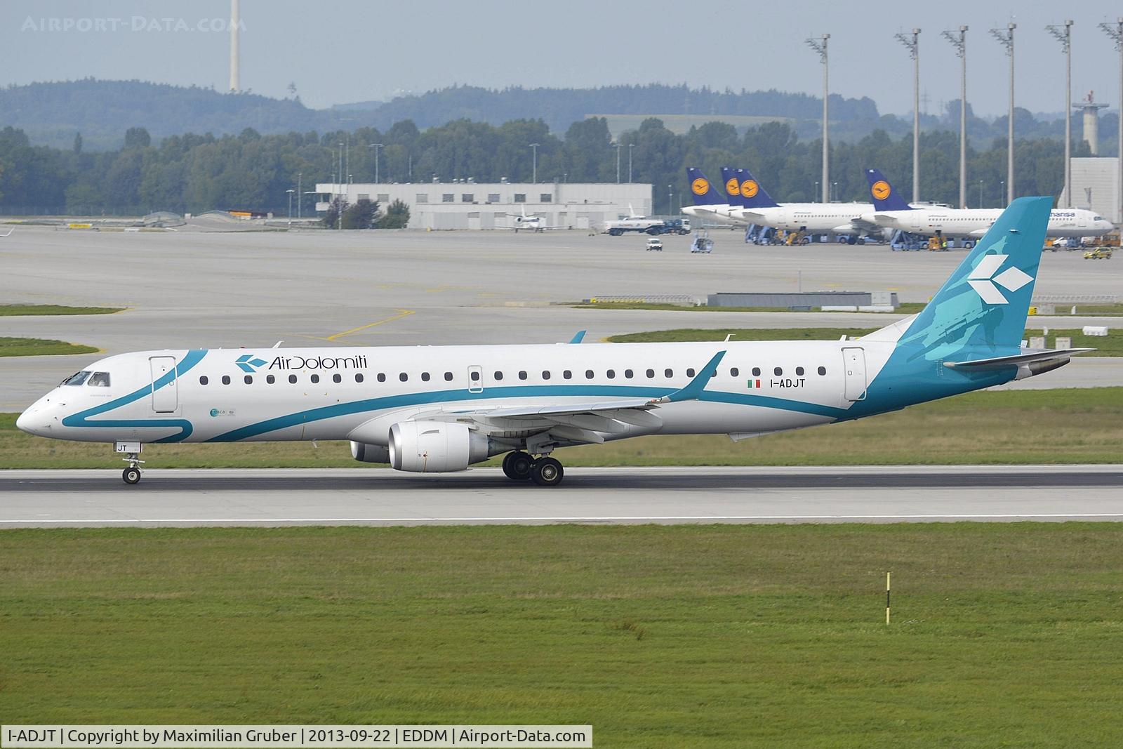 I-ADJT, 2013 Embraer 195LR (ERJ-190-200LR) C/N 19000606, Air Dolomiti