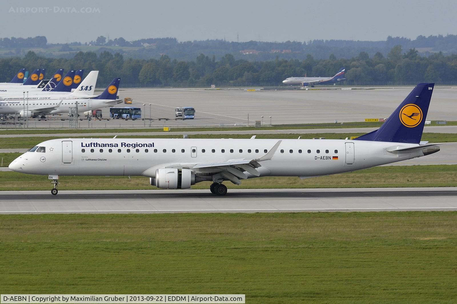 D-AEBN, 2012 Embraer 195LR (ERJ-190-200LR) C/N 19000532, Lufthansa Cityline