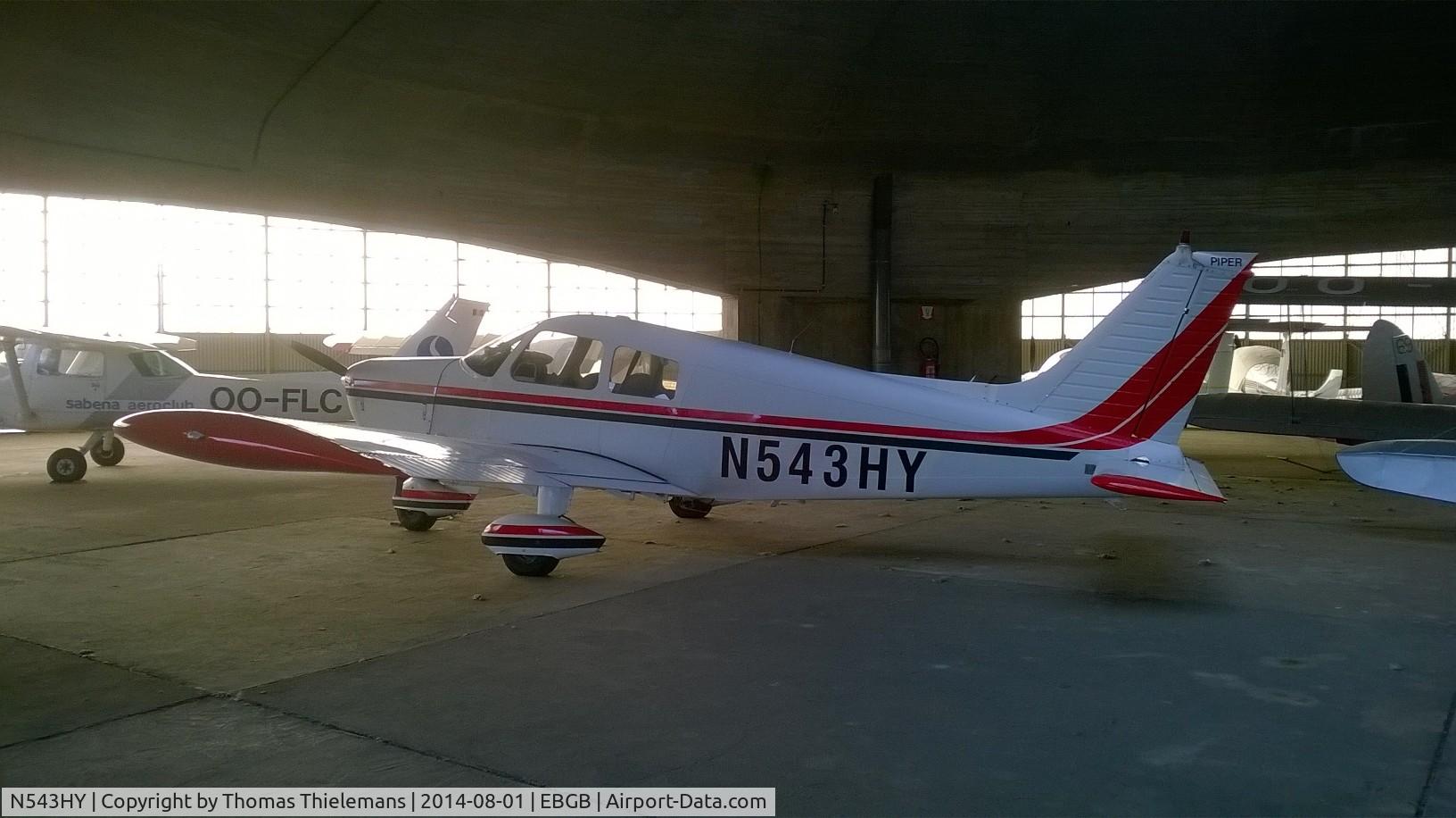 N543HY, 1977 Piper PA-28-140 Cherokee Cruiser C/N 28-7725152, Parked