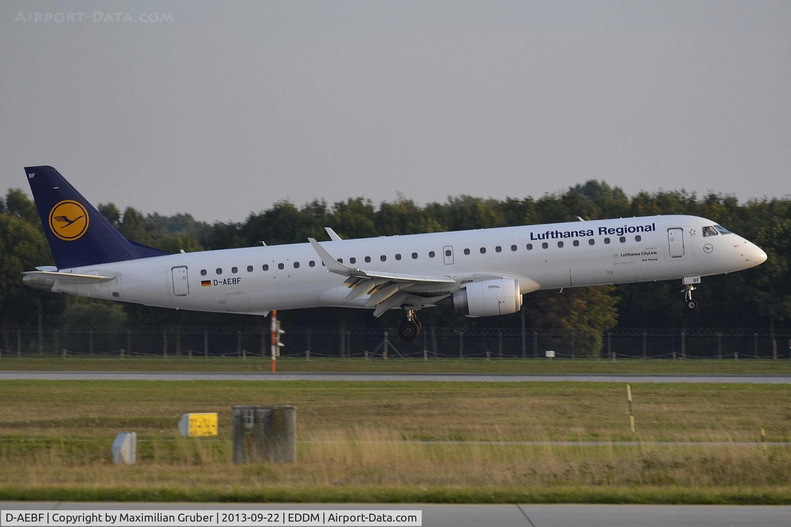 D-AEBF, 2011 Embraer 195LR (ERJ-190-200LR) C/N 19000411, Lufthansa Cityline
