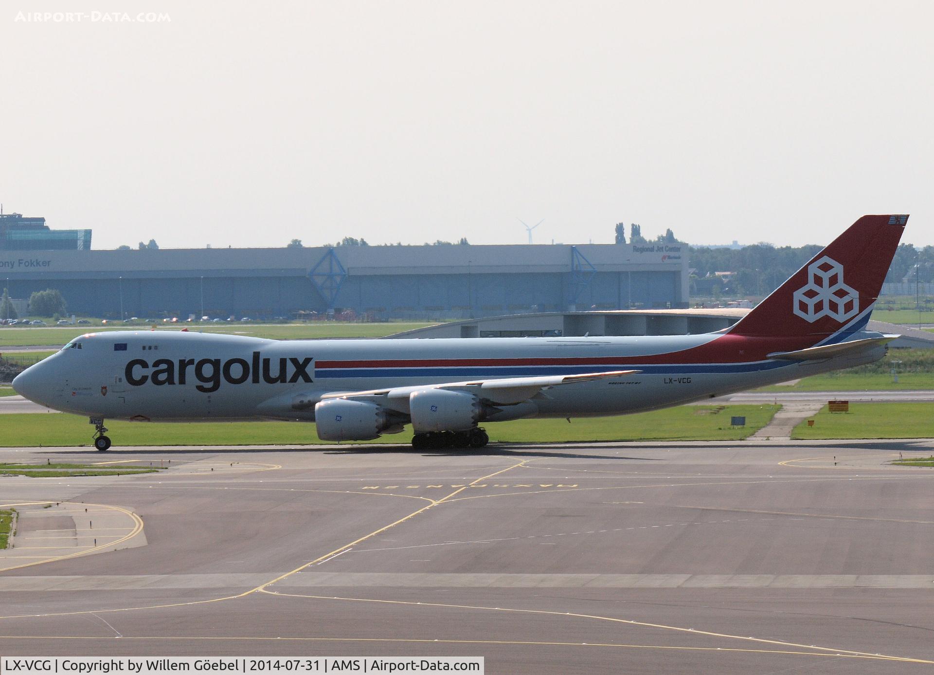 LX-VCG, 2012 Boeing 747-8R7F C/N 35812, Taxi to the runway of Schiphol Airport