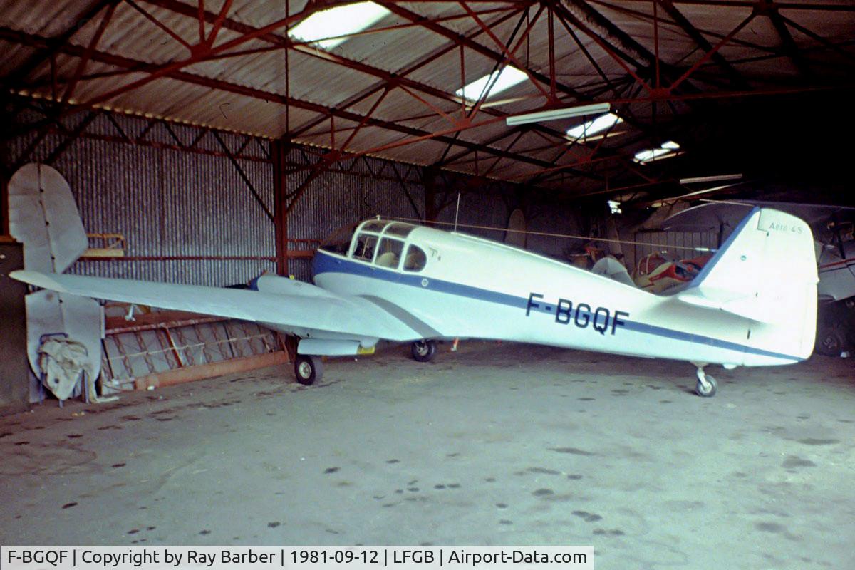 F-BGQF, Let Aero 45 C/N 49027, Aero 45 [49027] Mulhouse-Habsheim~F 12/09/1981. From a slide.