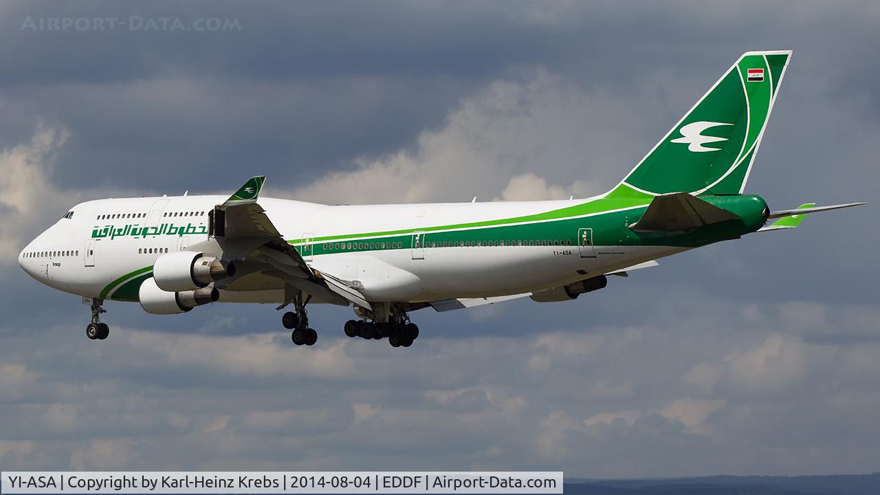 YI-ASA, 2001 Boeing 747-4H6 C/N 28433, on final RWY 25L