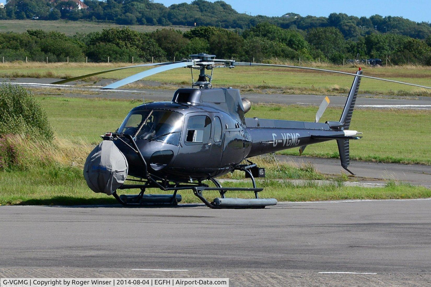 G-VGMG, 1992 Eurocopter AS-350B-2 Ecureuil Ecureuil C/N 2668, Visiting Ecureuil operated by Lomax Helicopters fitted for aerial filming and photography.