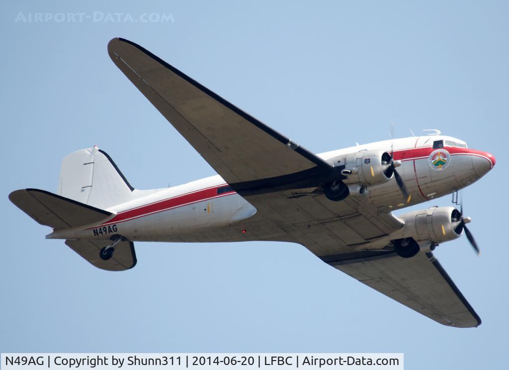 N49AG, 1943 Douglas DC-3A C/N 11737, Participant of the Cazaux AFB Spotterday 2014
