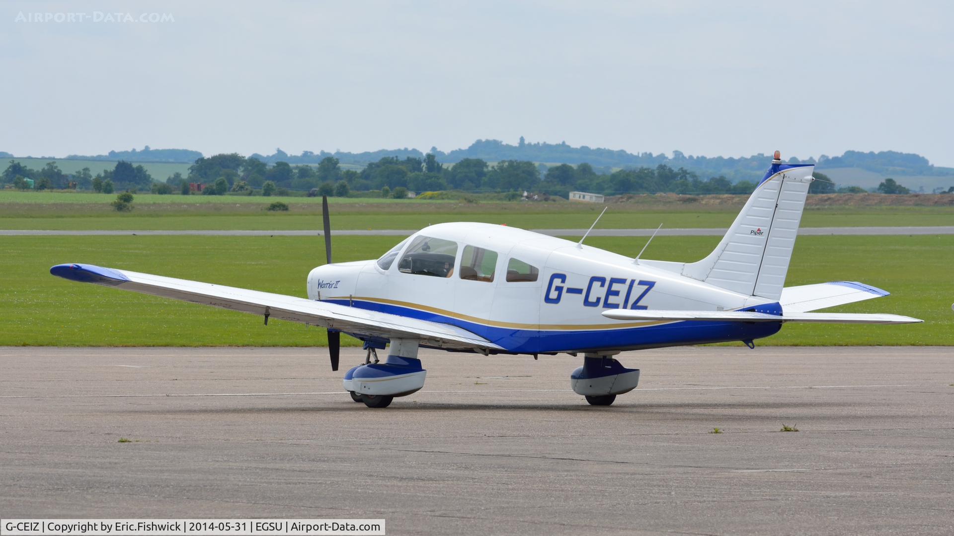 G-CEIZ, 1980 Piper PA-28-161 Cherokee Warrior II C/N 28-8116076, 1. G-CEIZ visiting Duxford Airfield.