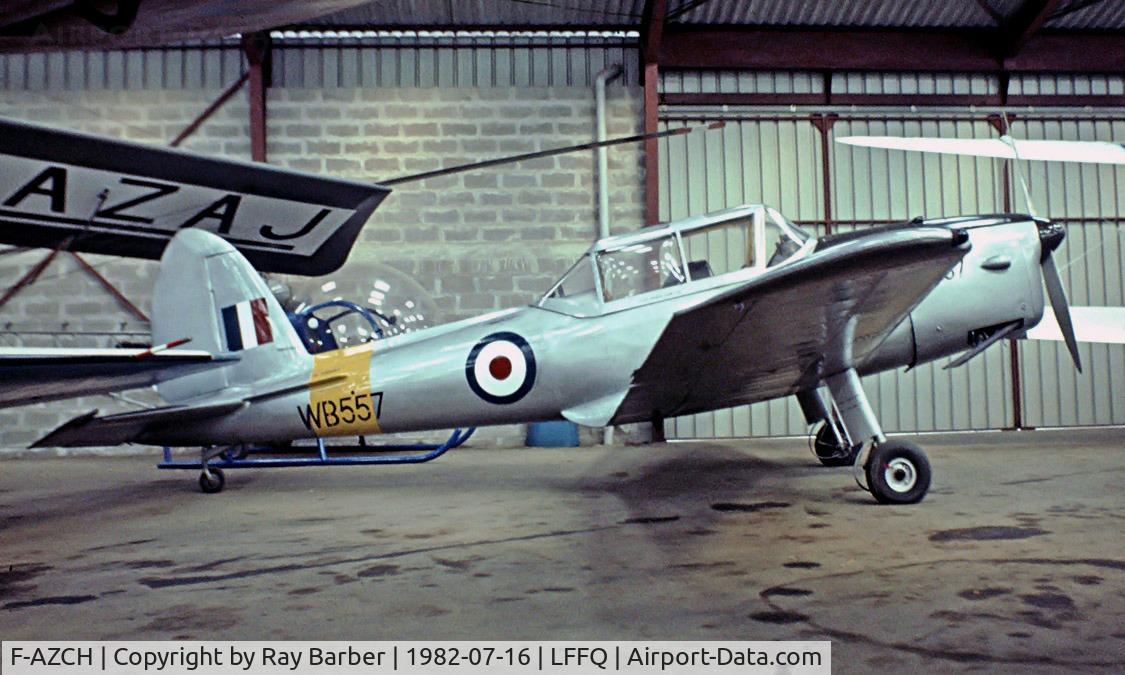 F-AZCH, De Havilland DHC-1 Chipmunk 22 C/N C1/0702, De Havilland Canada DHC-1 Chipmunk 22 [C1/0702] La Ferte Alais~F 16/07/1982. From a slide.