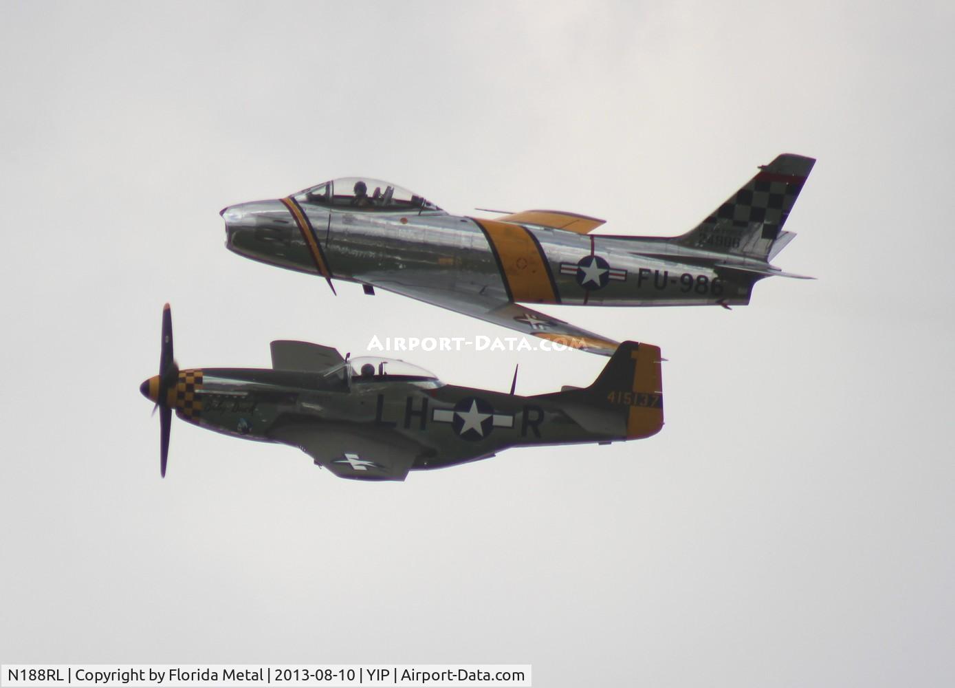 N188RL, 1952 North American F-86F Sabre C/N 191-682, F-86 Old Smokey with P-51