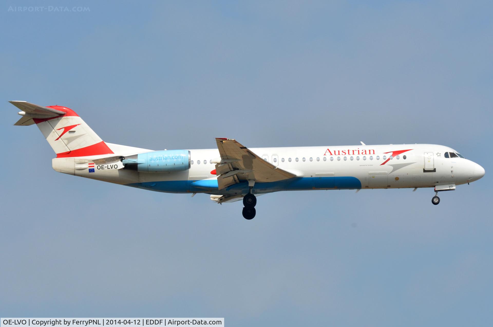 OE-LVO, 1993 Fokker 100 (F-28-0100) C/N 11460, Austrian Fk100