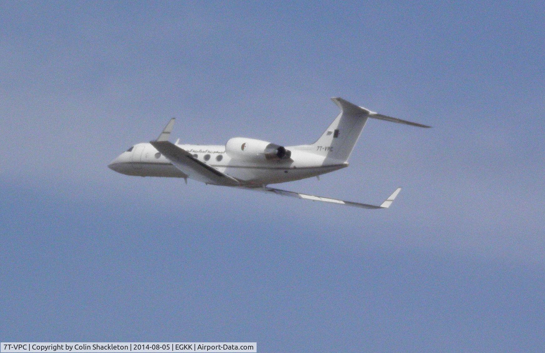 7T-VPC, 2001 Gulfstream Aerospace G-1159C Gulfstream IV SP C/N 1418, 30 seconds after take-off, heading SW