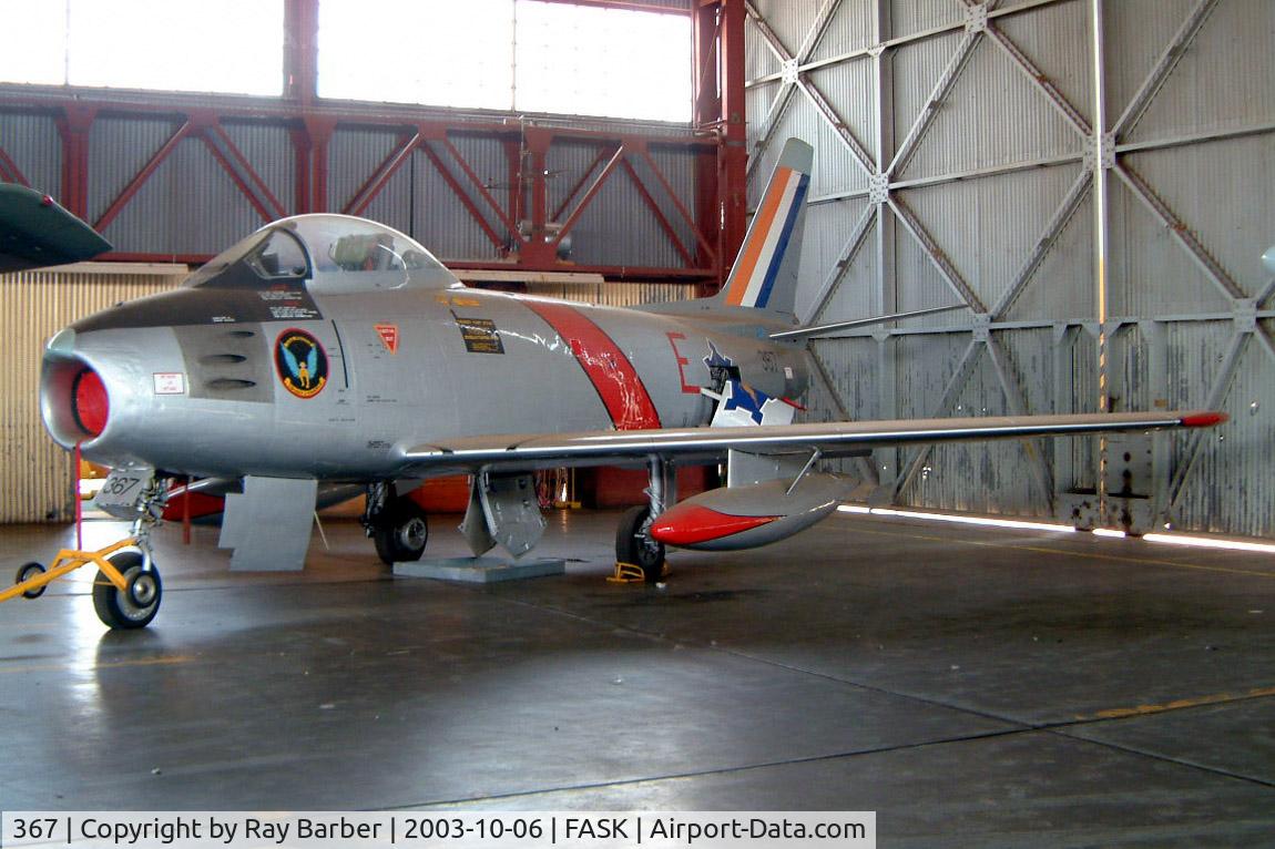 367, Canadair CL-13B Sabre 6 C/N 1476, Canadair CL-13B Sabre Mk.6 [1476] (South African Air Force) Swartkop~ZS 05/10/2003