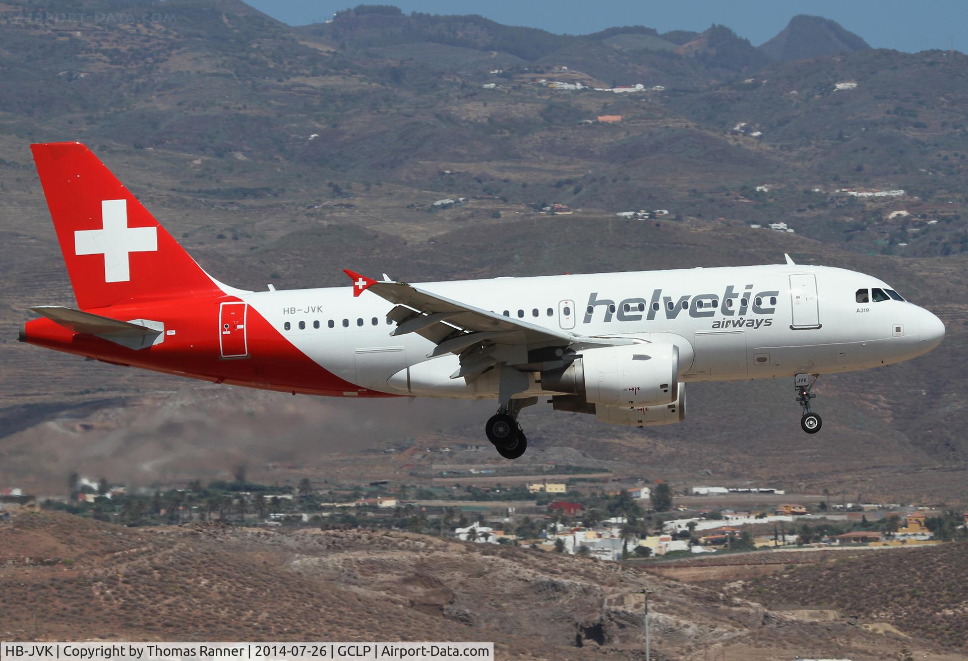 HB-JVK, 2003 Airbus A319-112 C/N 1886, Helvetic A319