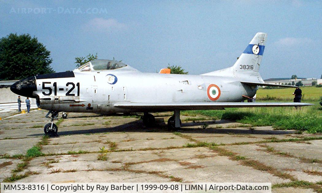 MM53-8316, 1953 North American F-86K Sabre C/N 207-44, North American F-86K Sabre [207-44] (Italian Air Force) Cameri-Novari~I 08/09/1999
