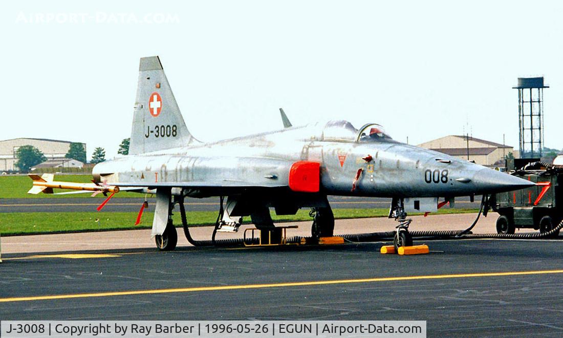 J-3008, 1976 Northrop F-5E Tiger II C/N L.1008, Northrop F-5E Tiger II [L1008] (Swiss Air Force) RAF Mildenhall~G 26/05/1996