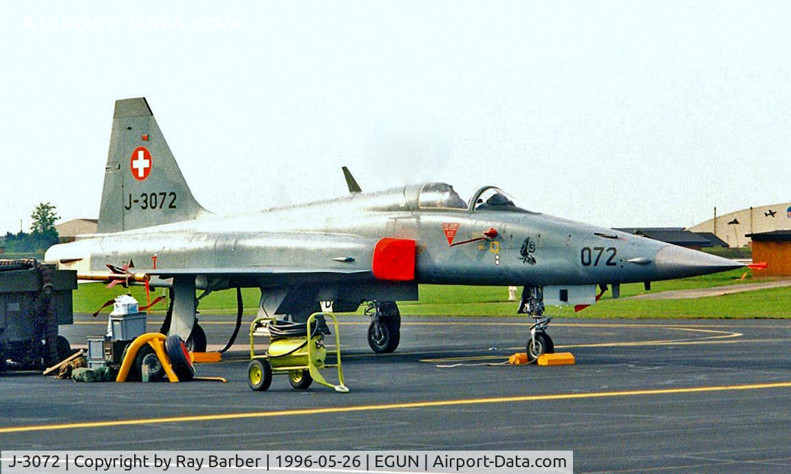 J-3072, Northrop F-5E Tiger II C/N L.1072, Northrop F-5E Tiger II [L1072] (Swiss Air Force) RAF Mildenhall~G 26/05/1996