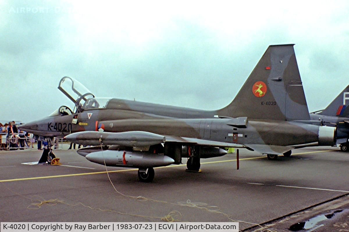 K-4020, 1971 Canadair NF-5B Freedom Fighter C/N 4020, Northrop NF-5B Freedom Fighter [4020] (Royal Netherlands Air Force) RAF Greenham Common~G 23/07/1983