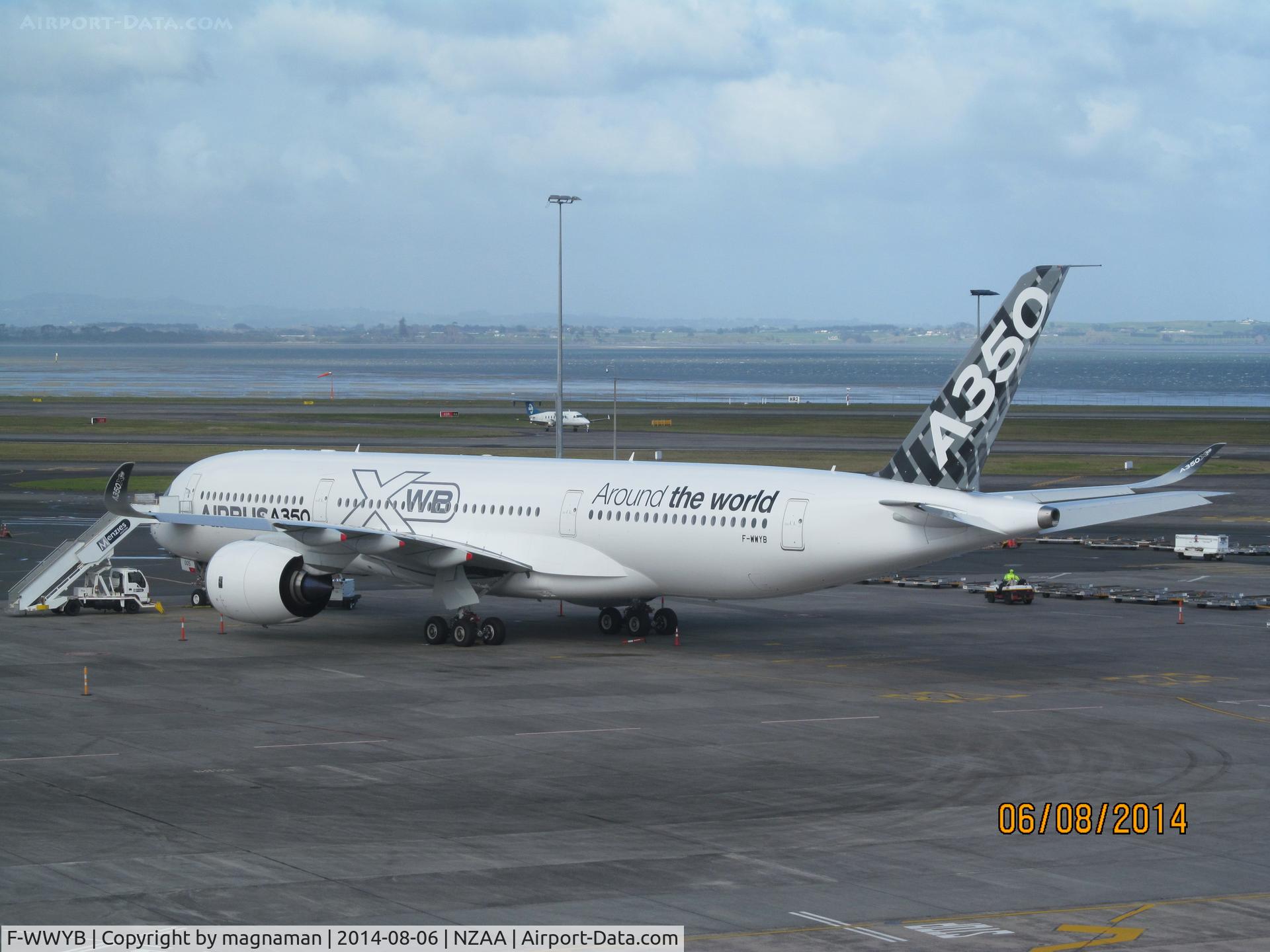 F-WWYB, 2014 Airbus A350-941 C/N 005, In between Sydney and Chile.