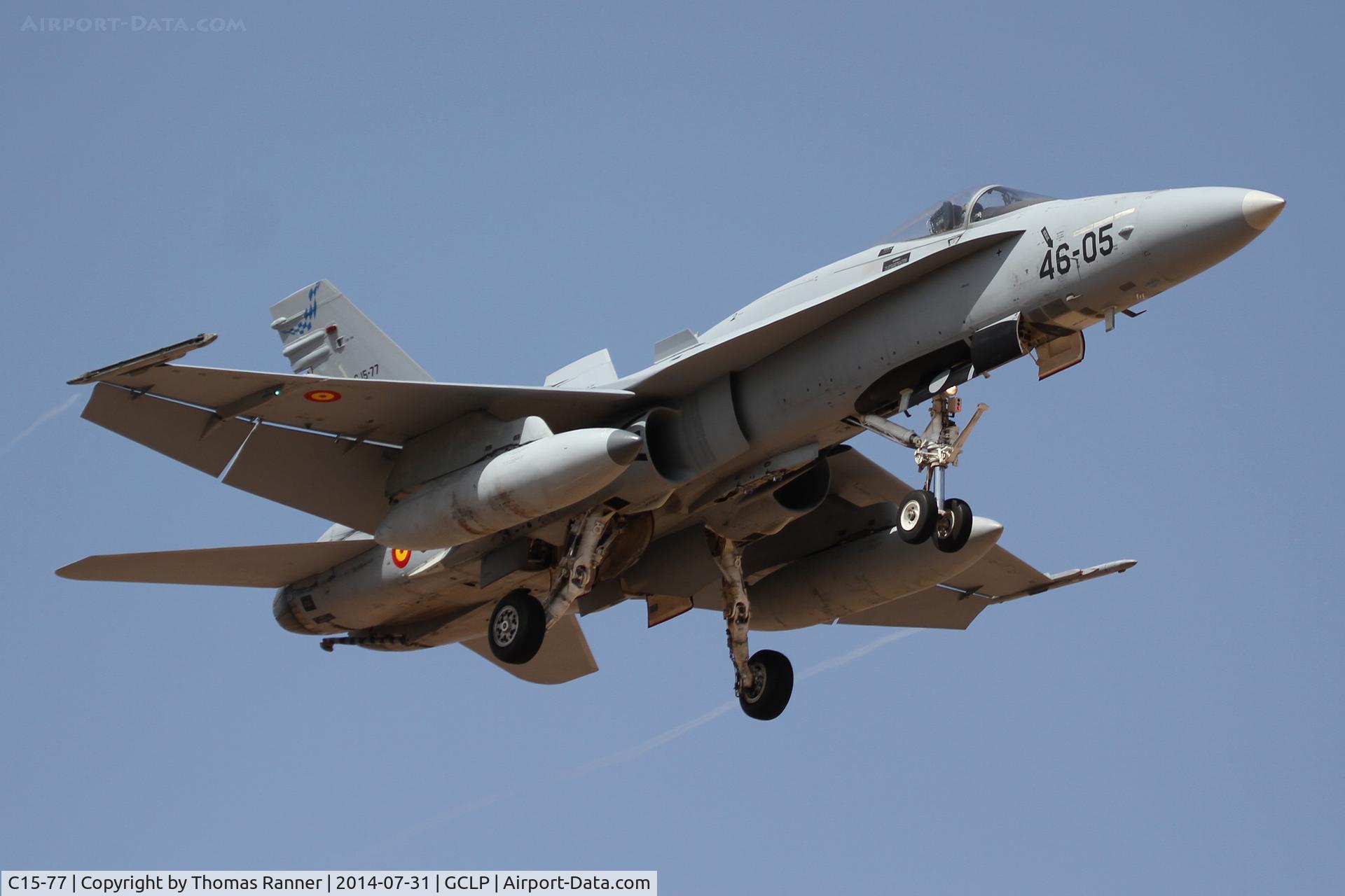 C15-77, McDonnell Douglas F/A-18A+ Hornet C/N 294/A232, Spain Air Force F/A18