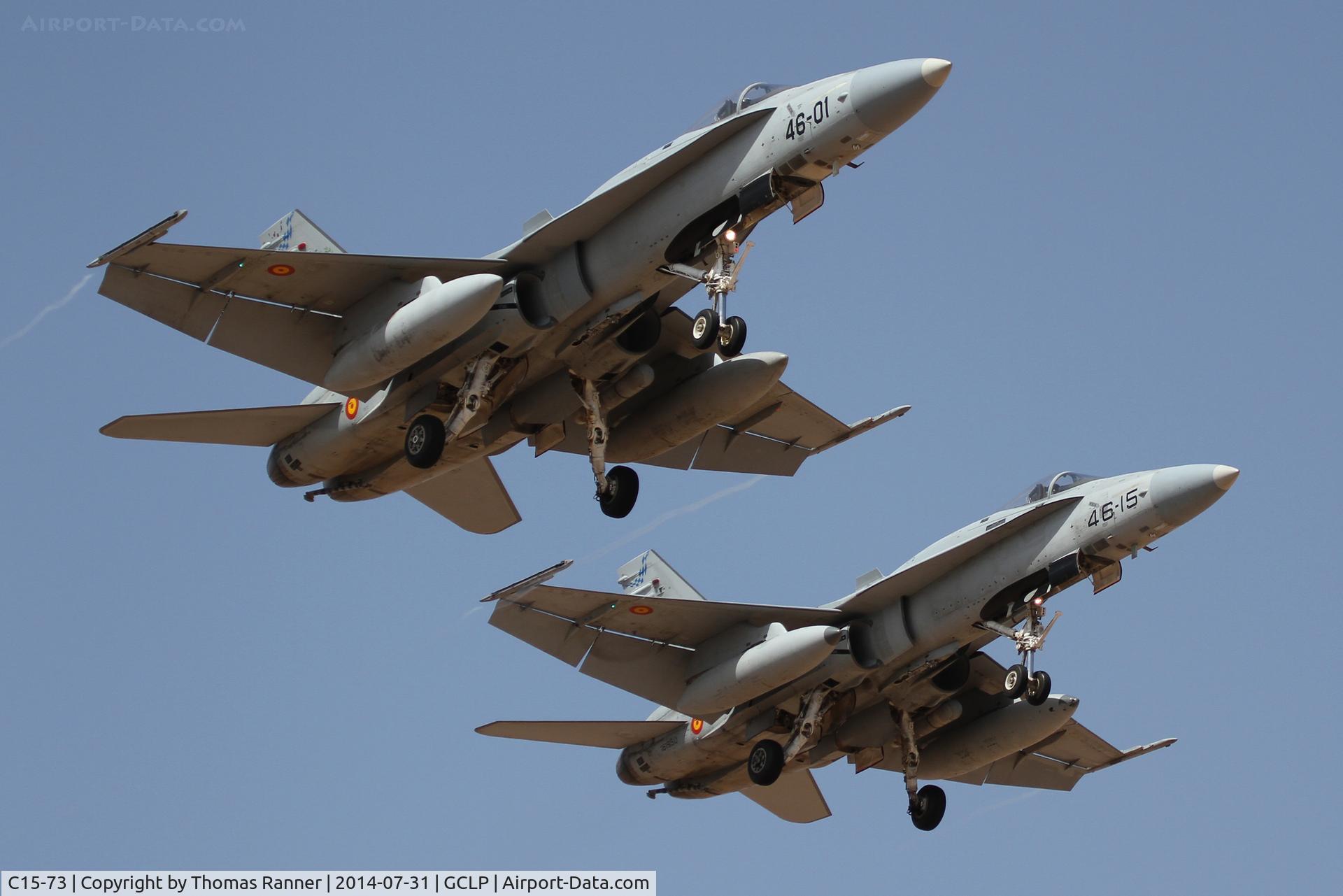 C15-73, McDonnell Douglas EF-18A Hornet C/N 0140/A106, Spain Air Force F/A18