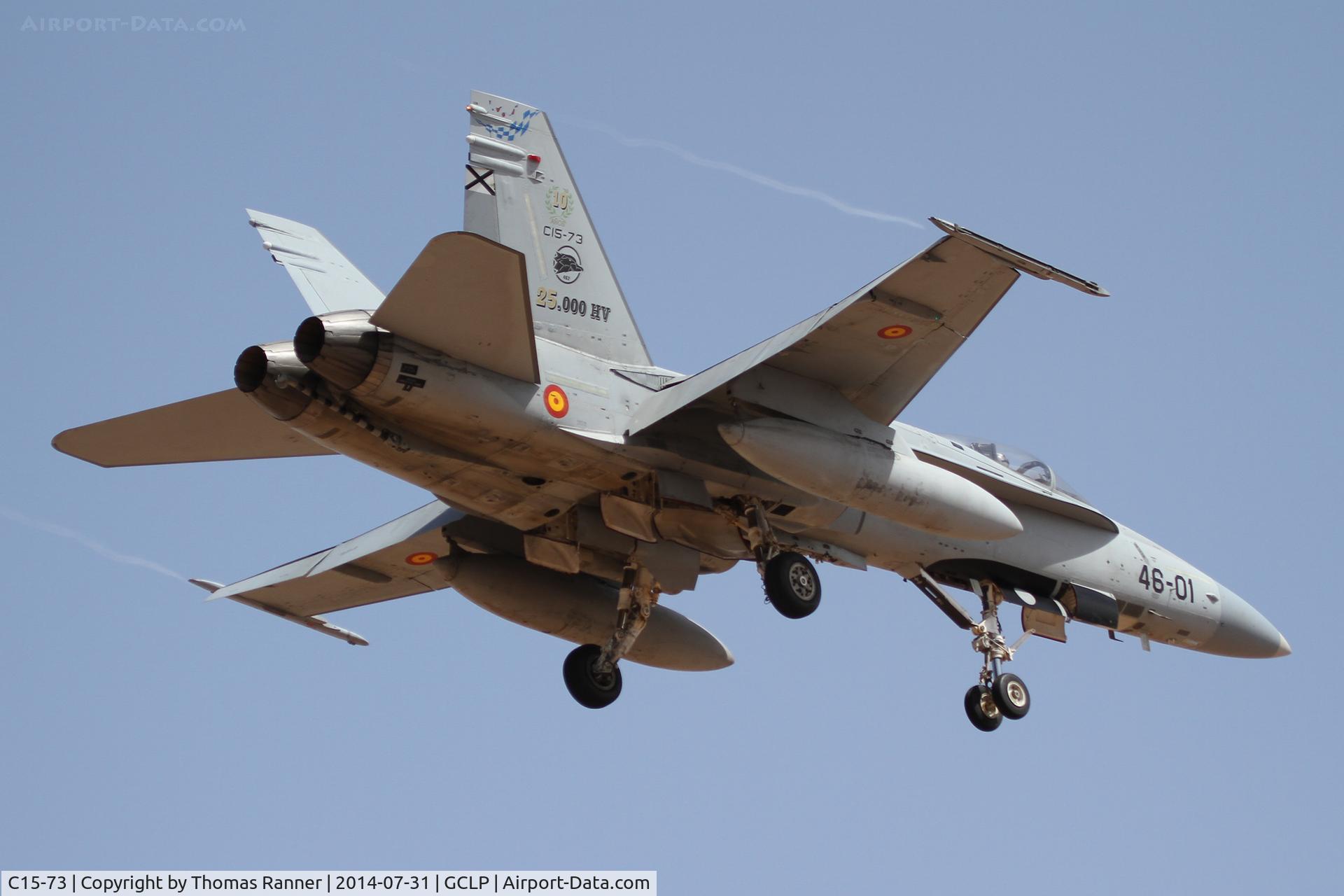 C15-73, McDonnell Douglas EF-18A Hornet C/N 0140/A106, Spain Air Force F/A18