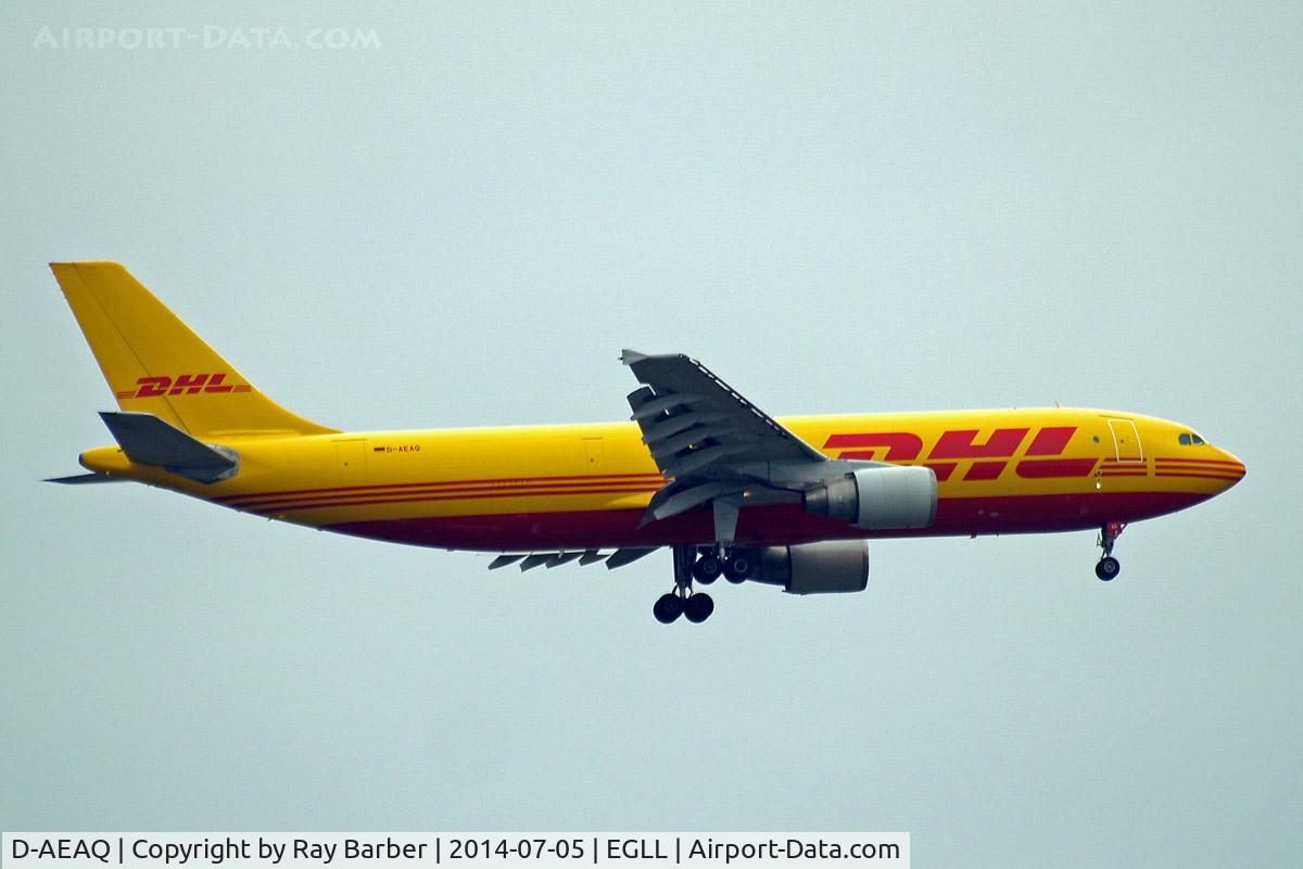 D-AEAQ, 1994 Airbus A300B4-622R(F) C/N 729, Airbus A300B4-622R [729] (DHL) Home~G 05/07/2014. On approach 27L.